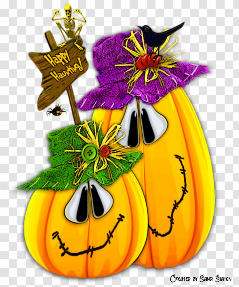 Jack-o'-lantern Halloween Pumpkins Clip Art Calabaza - Flower - Pumpkin Transparent PNG