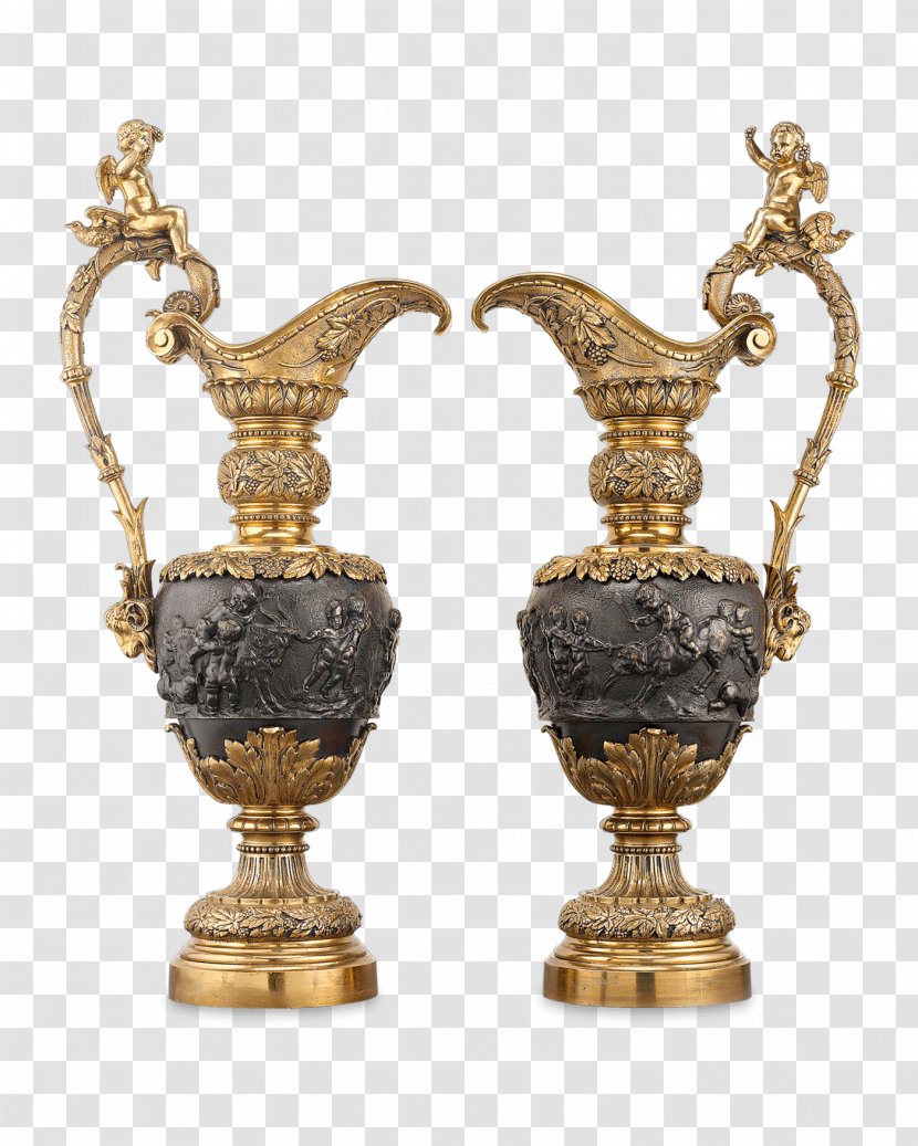 Brass Bronze Vase Metal Glass Transparent PNG