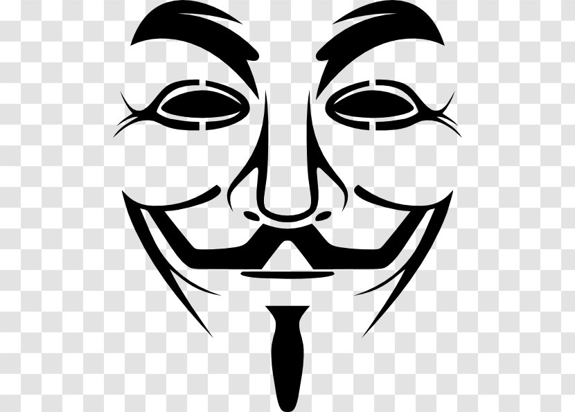 Guy Fawkes Mask Gunpowder Plot V For Vendetta Clip Art - Fictional Character Transparent PNG