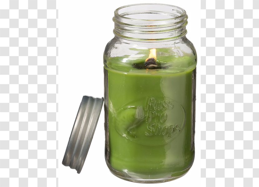 Mason Jar Glass Bottle Candle - Wax Transparent PNG