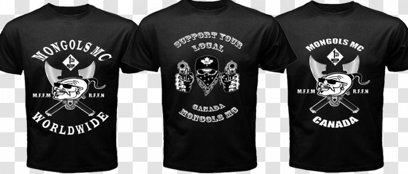 T-shirt Mongols Motorcycle Club Logo - Black M Transparent PNG