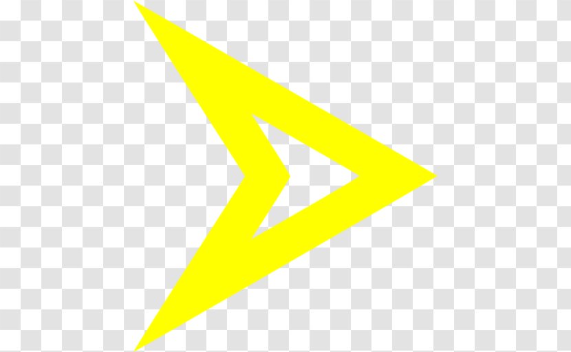 Triangle Brand Point - Symbol - Yellow Arrow Label Transparent PNG