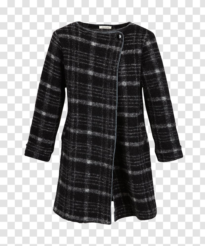 Tartan Coat Outerwear Sleeve Dress Transparent PNG