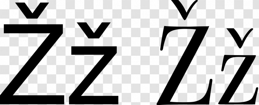 Letter Z Latin Alphabet Caron - Brand - Croatian Transparent PNG