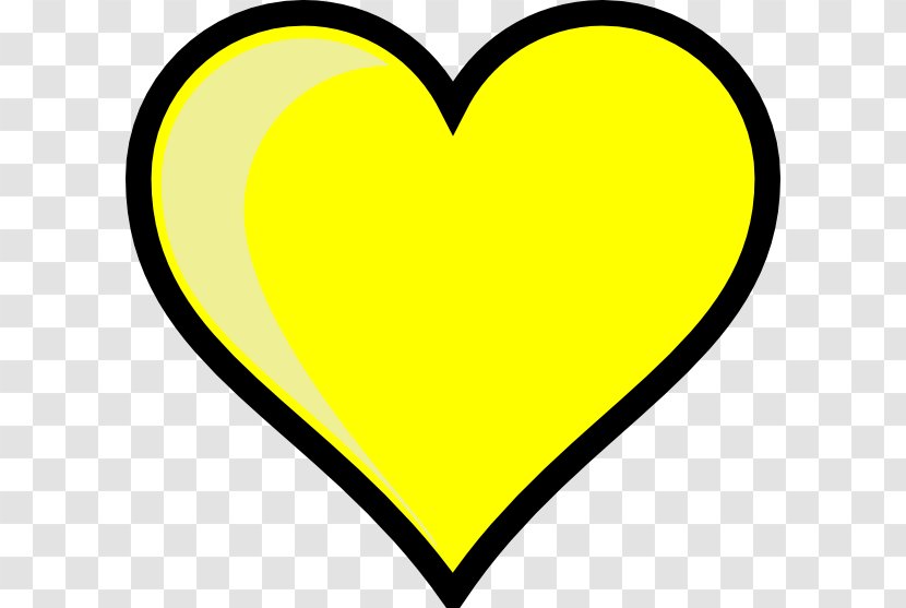 Heart Yellow Clip Art - Symbol - HD Transparent PNG