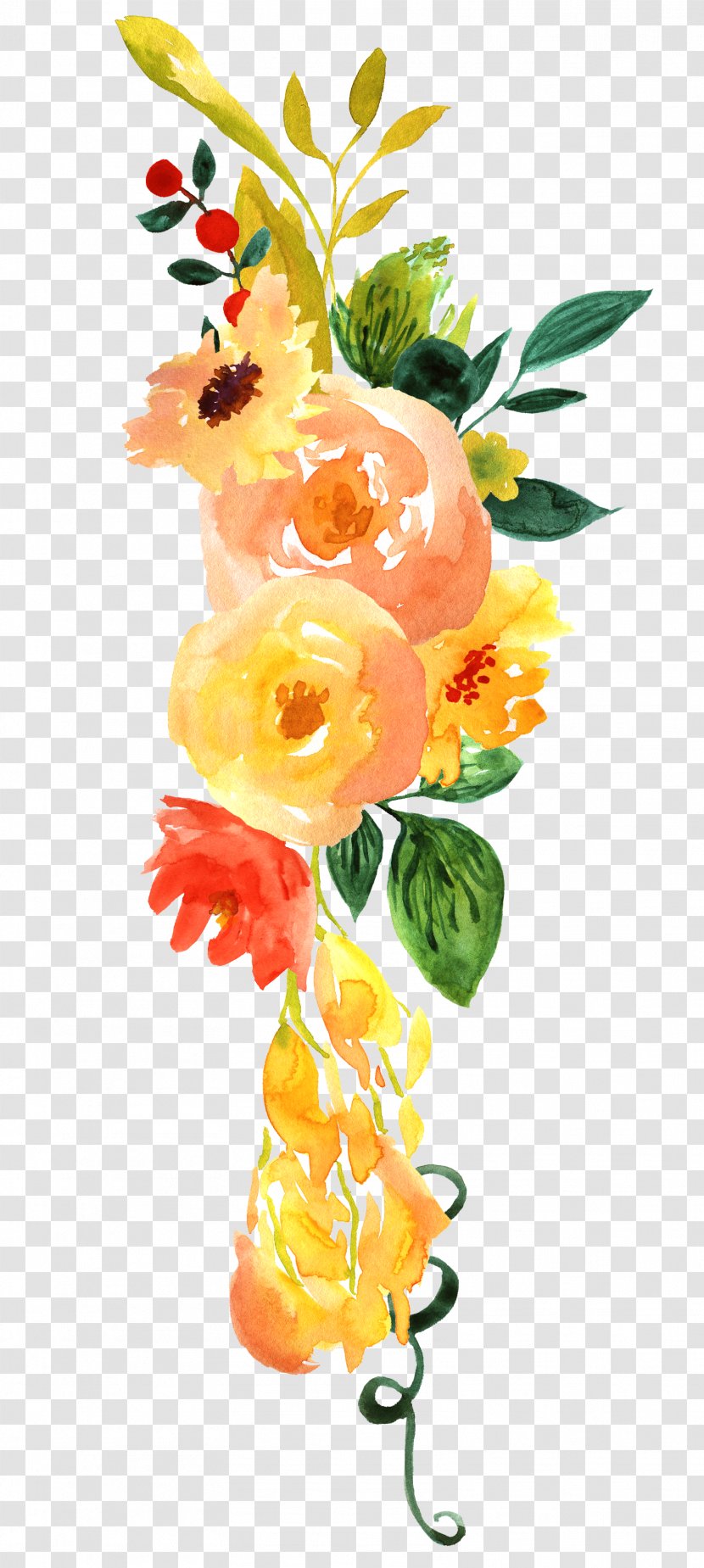 Floral Design Watercolor Painting Flower - Floristry - Hand Painted Decoration Pattern Transparent PNG
