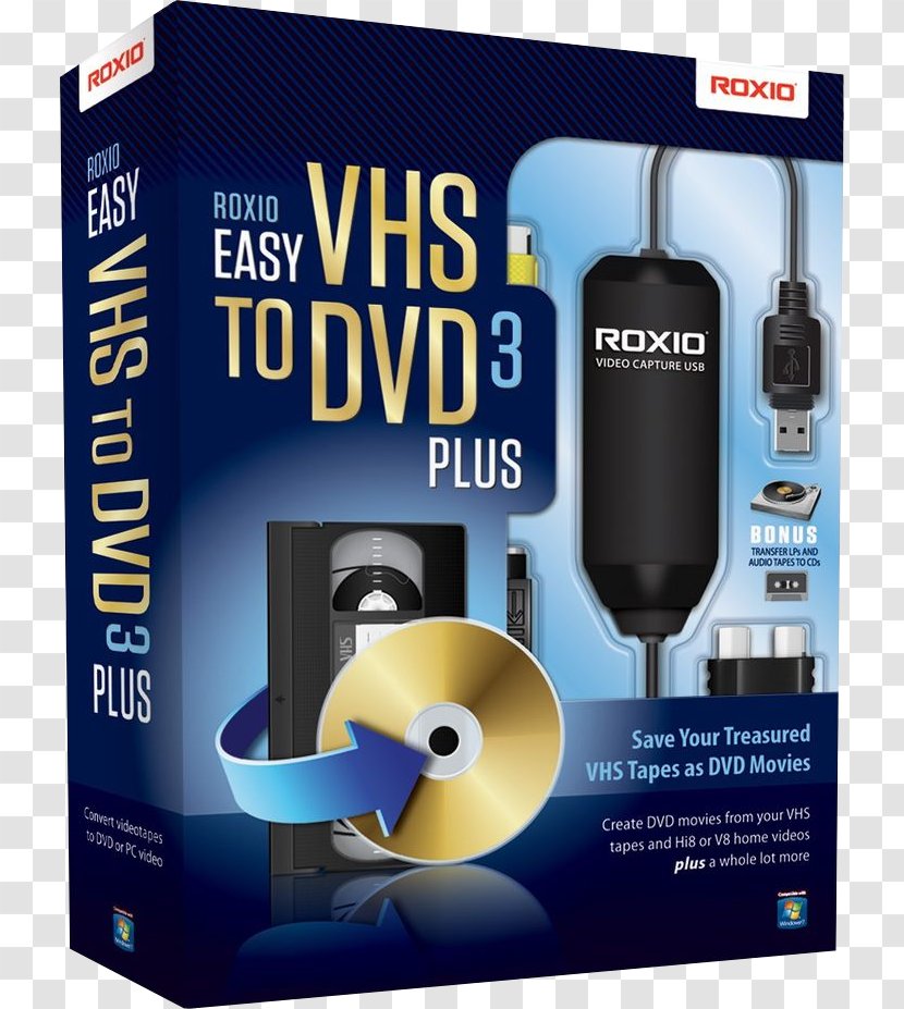 Corel Roxio Easy VHS To DVD Plus Hi8 - Electronics - Dvd Transparent PNG