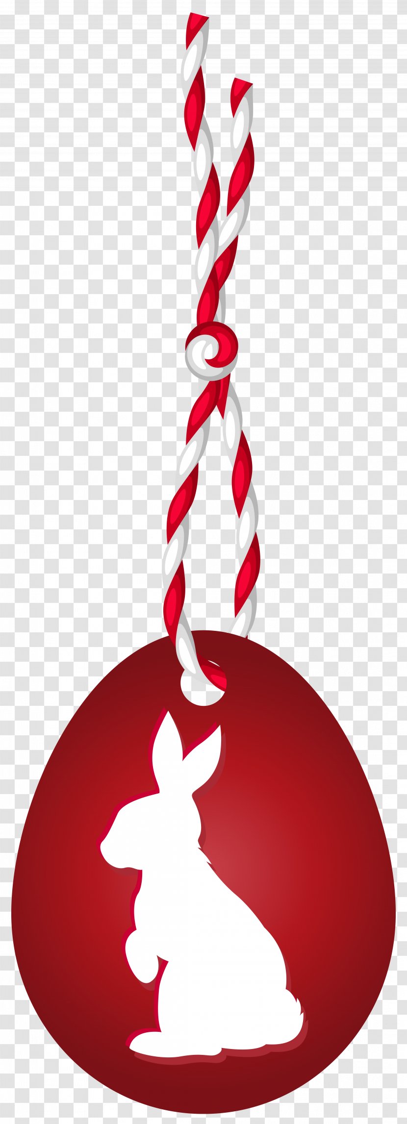 Red Easter Egg Clip Art - Christmas - Hanging With Bunny Image Transparent PNG