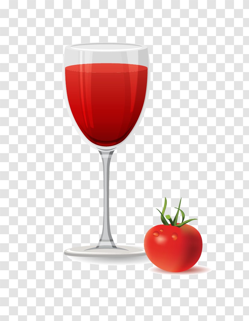 Red Wine Tomato Juice Glass Transparent PNG