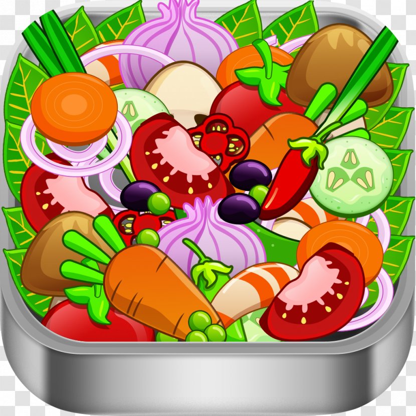 Vegetable Vegetarian Cuisine Food Clip Art - Dish Network - Cartoon Salad Transparent PNG