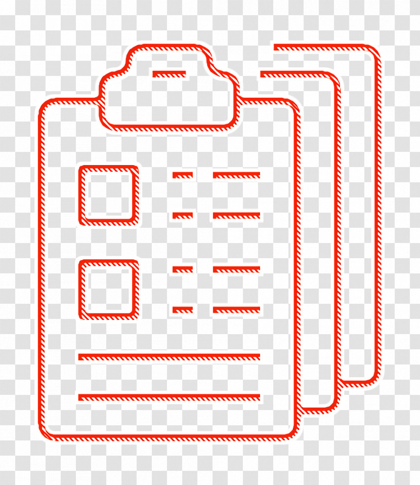 Office Stationery Icon Clipboard Icon Test Icon Transparent PNG