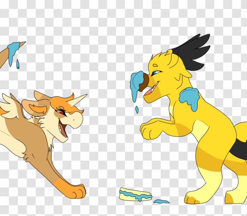 Lion Cat Mammal Canidae Horse - Cartoon - Food Fight Transparent PNG