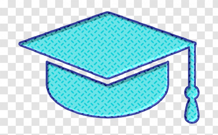 Graduate Cap Icon Hat Education - Turquoise Aqua Transparent PNG
