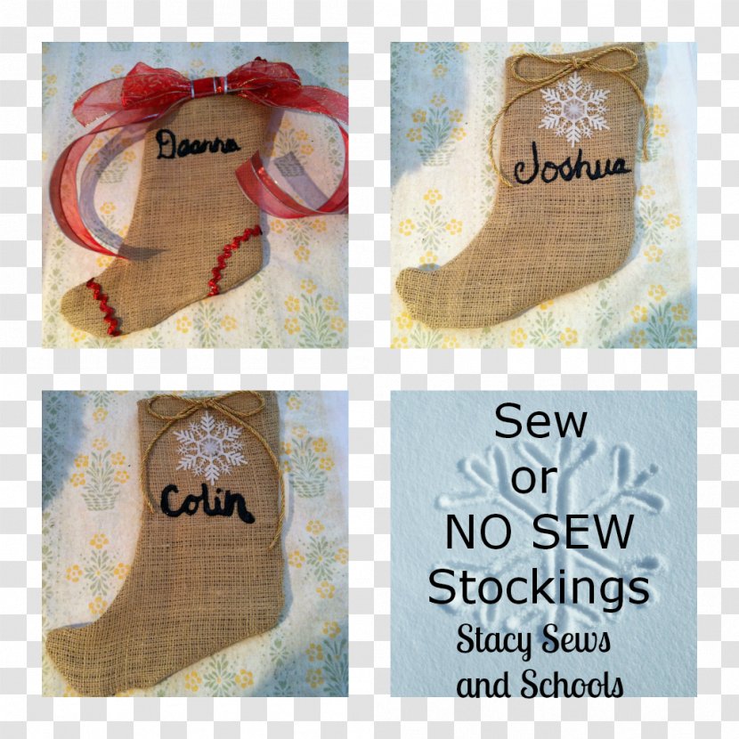 Shoe Brand Font - Christmas Stocking Pattern Transparent PNG
