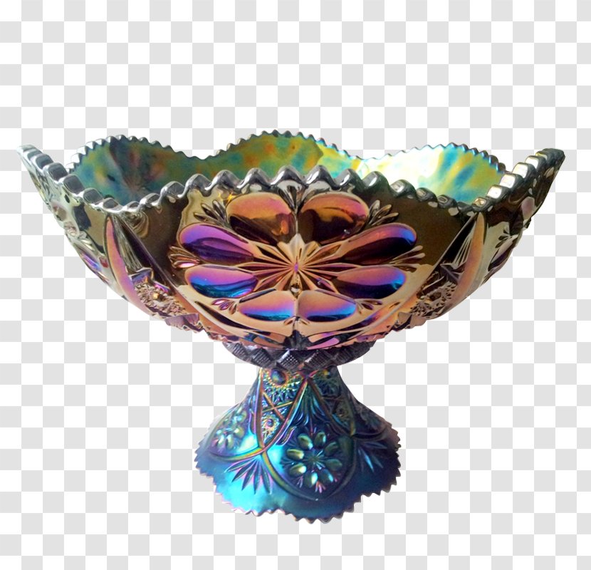 Punch Bowls Carnival Glass Vase - Green Transparent PNG