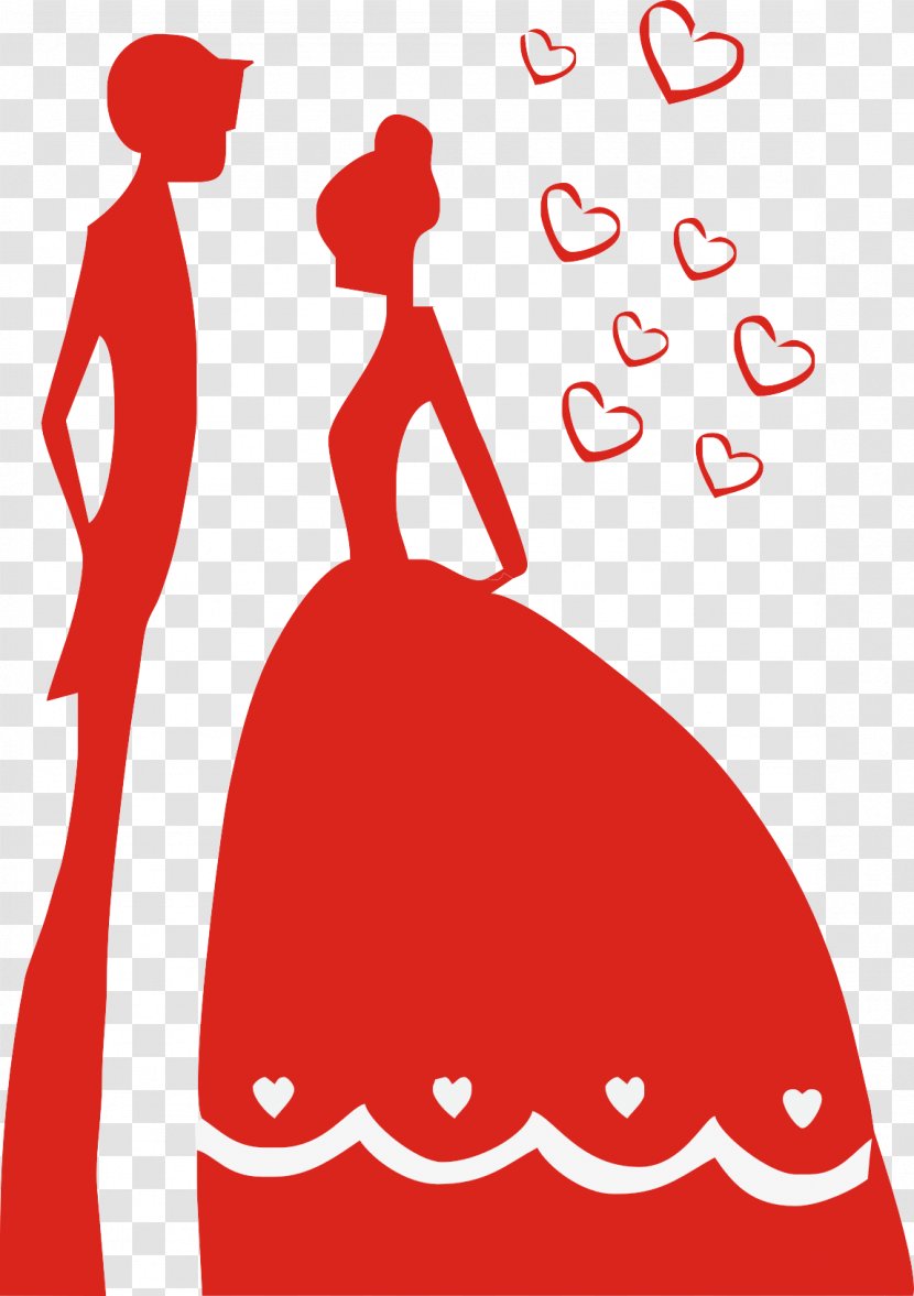 Wedding Invitation Silhouette Cartoon Clip Art - Tree - Couple Transparent PNG