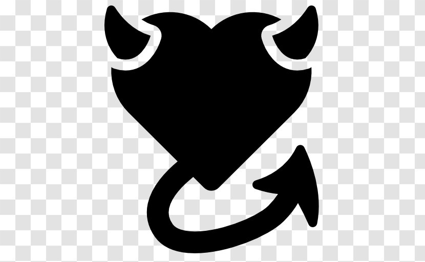 Devil Heart Symbol Demon - Silhouette Transparent PNG