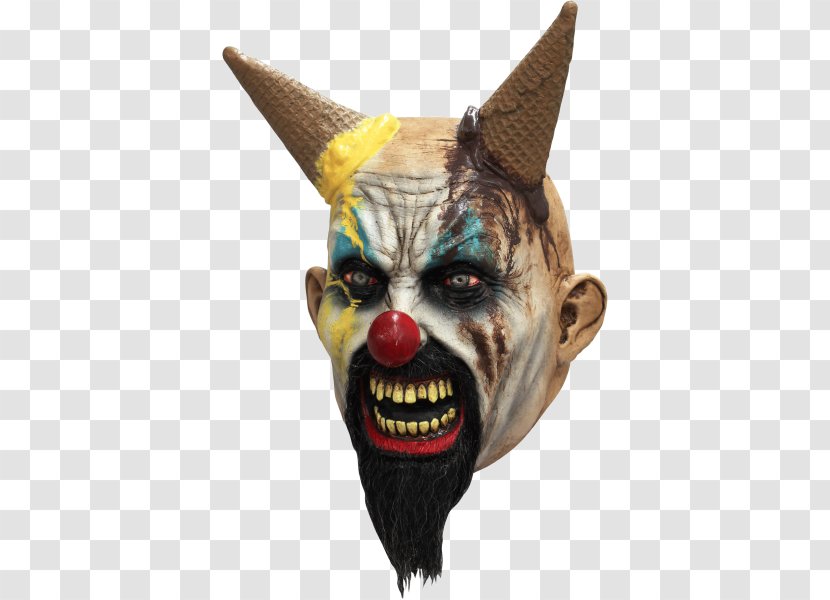 It Evil Clown Mask Halloween Costume Ice Cream Transparent PNG
