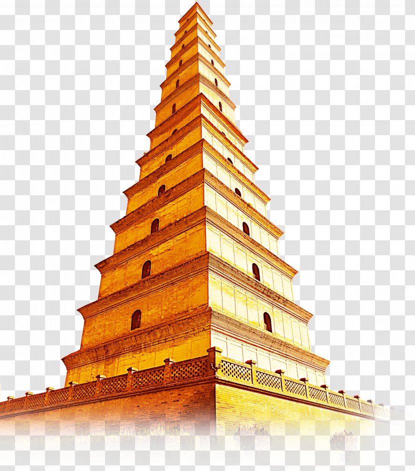Giant Wild Goose Pagoda Small Temple Buddhism - Building - Pyramid Transparent PNG