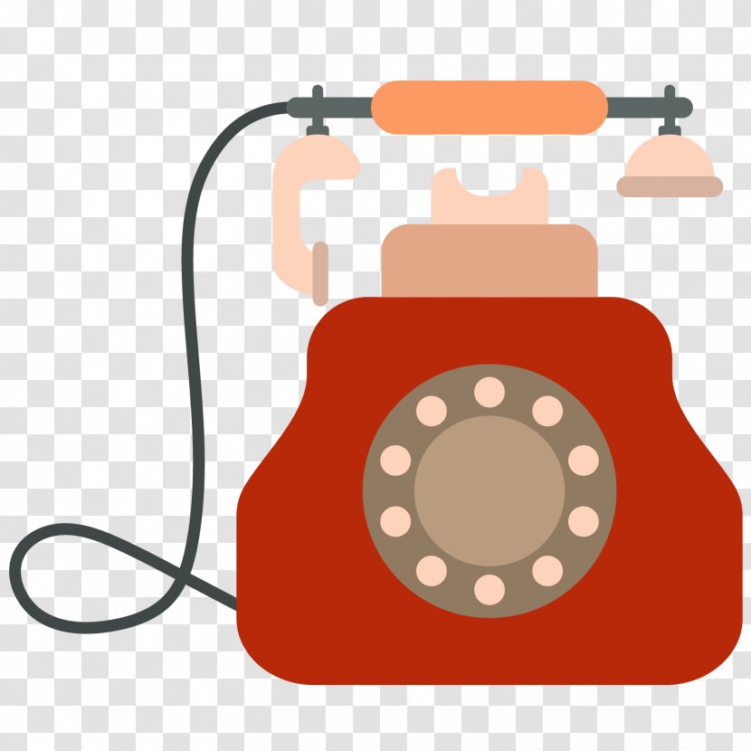 Telephone Mobile Phones Euclidean Vector - Flattened Old Phone Transparent PNG