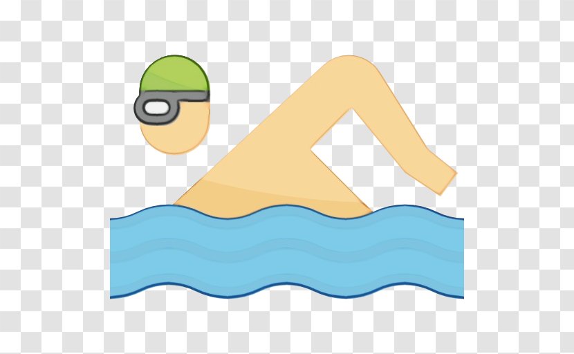 Swimming Cartoon - Pools - Yellow Logo Transparent PNG