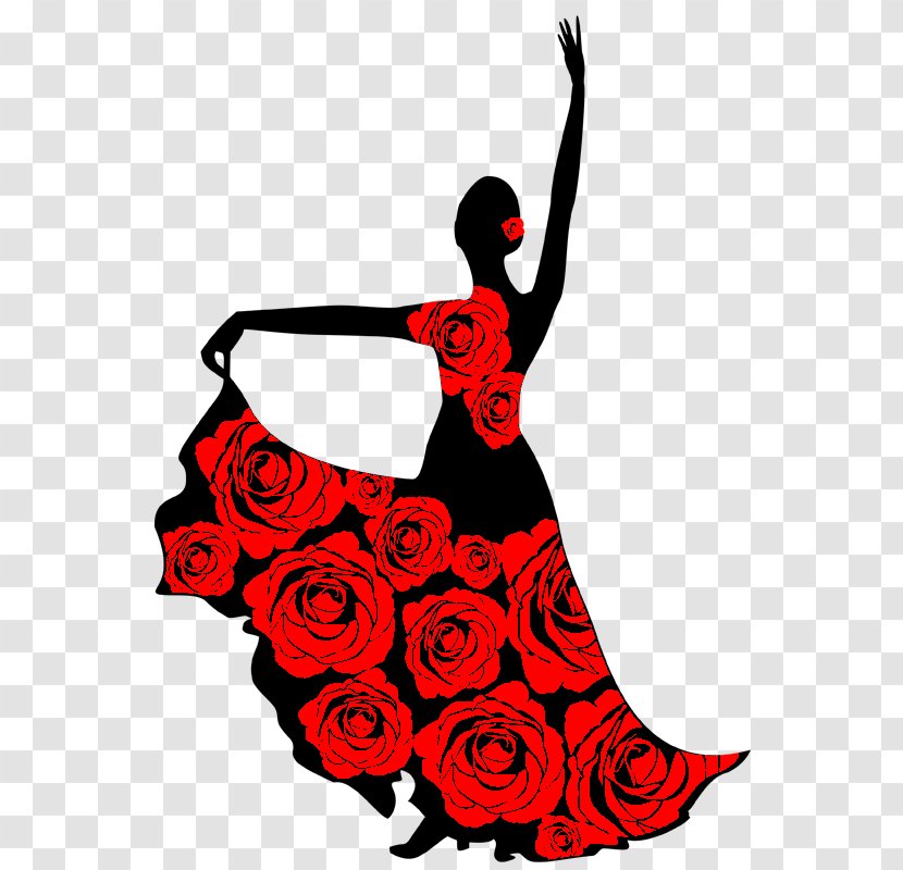 Flamenco Dance Silhouette - Canvas Print Transparent PNG