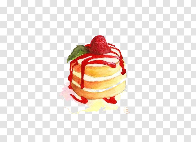 Cupcake Sponge Cake Painting Illustration - Toppings - Strawberry Jam Transparent PNG