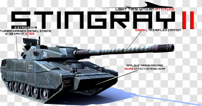 Stingray Light Tank M8 Armored Gun System Royal Thai Army Transparent PNG