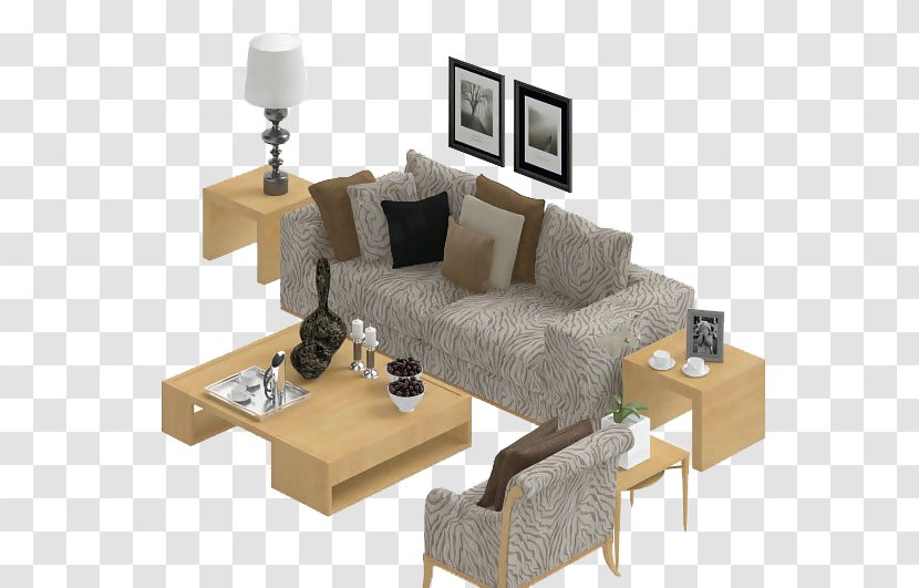 Coffee Table Couch Living Room - Textile - Fabric Sofa Transparent PNG