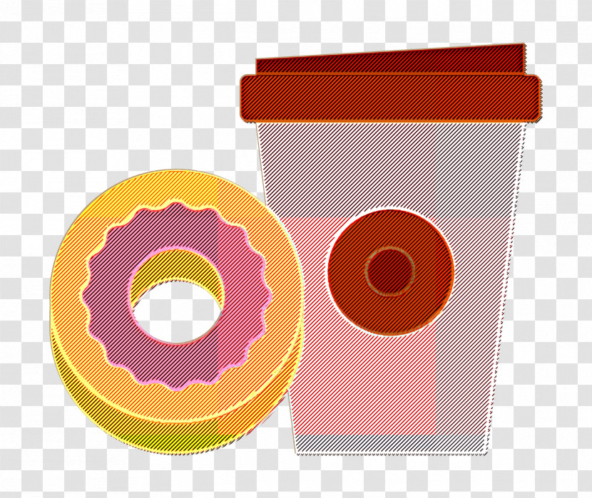 Coffee Icon Paper Cup Icon Donut Icon Transparent PNG