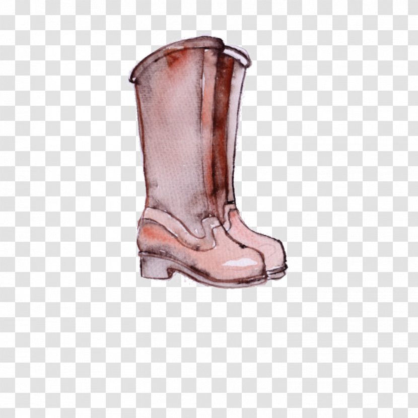 Footwear Boot Shoe Pink Rain - Cowboy Riding Transparent PNG