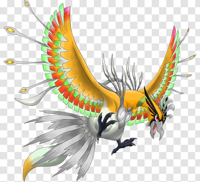 Pokémon FireRed And LeafGreen Crystal Ho-Oh Lugia Pokédex - Mythical Creature - Fenghuang Transparent PNG