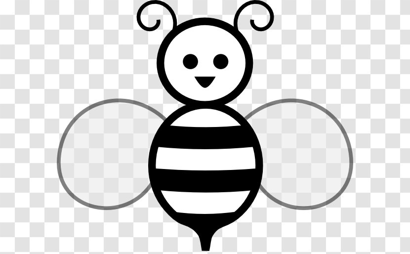 Bee Black And White Free Content Clip Art - Smile Transparent PNG