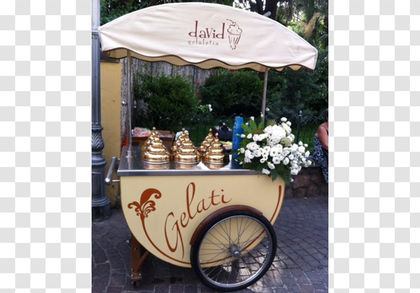 Gelateria Davide Il Gelato Sorrento Ice Cream Cart - Table Transparent PNG