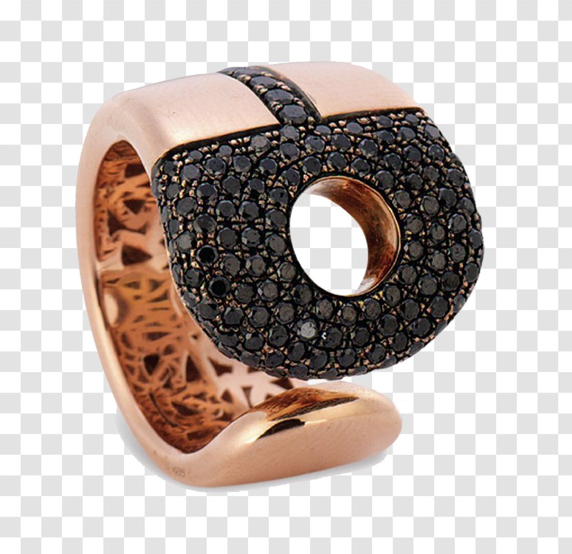 Ring Gold Beach Rose Diamond Designer - Luxury - Inlaid Black In Kind Promotion Transparent PNG