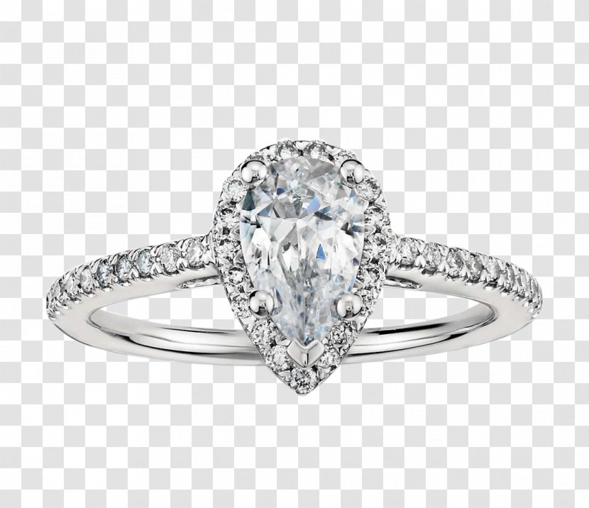 Engagement Ring Diamond Cut Cubic Zirconia - Diamantaire - Hand Painted Transparent PNG