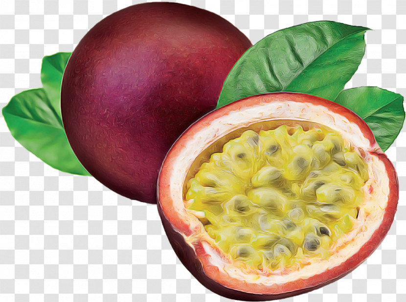Fruit Food Plant Natural Foods Passion Fruit Transparent PNG