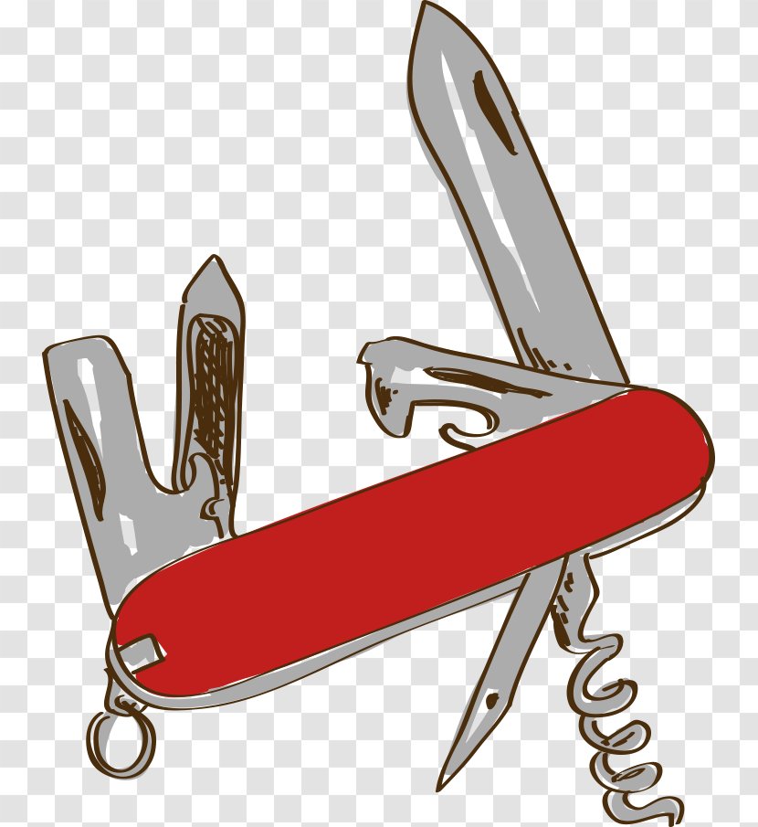 Switzerland Swiss Army Knife Pocketknife - Drawing - Hand-painted Transparent PNG