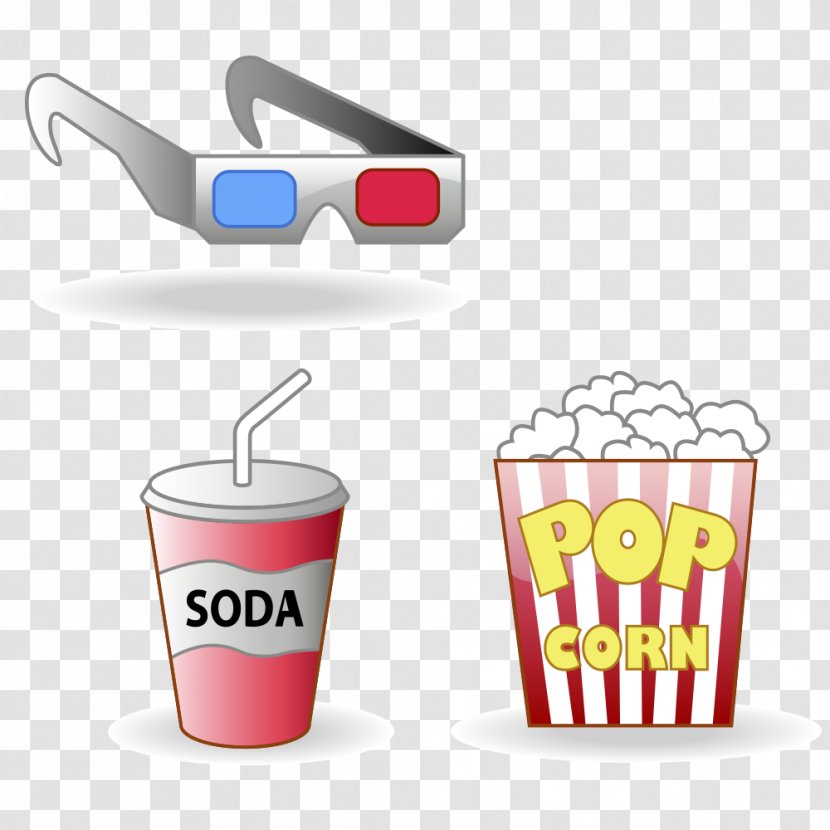 Popcorn Cinema Film Icon - Food - Coke Glasses Transparent PNG