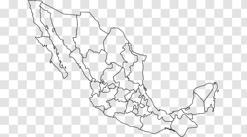 United States Blank Map Administrative Divisions Of Mexico World - Mapa Polityczna - Landscape Transparent PNG