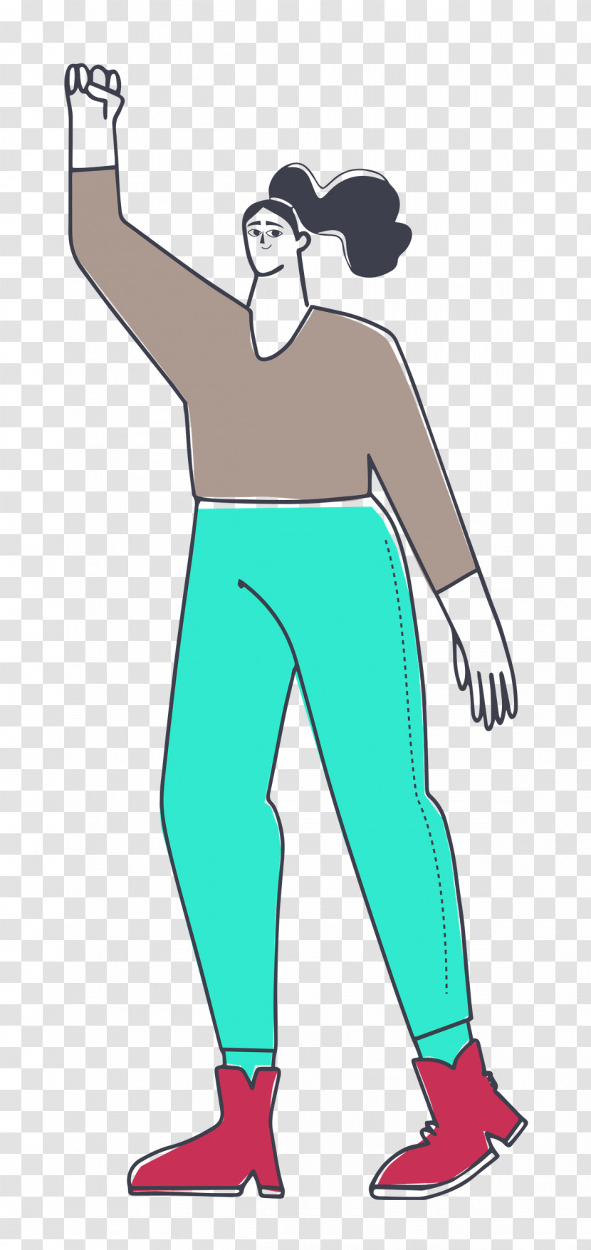 Girl Standing Transparent PNG