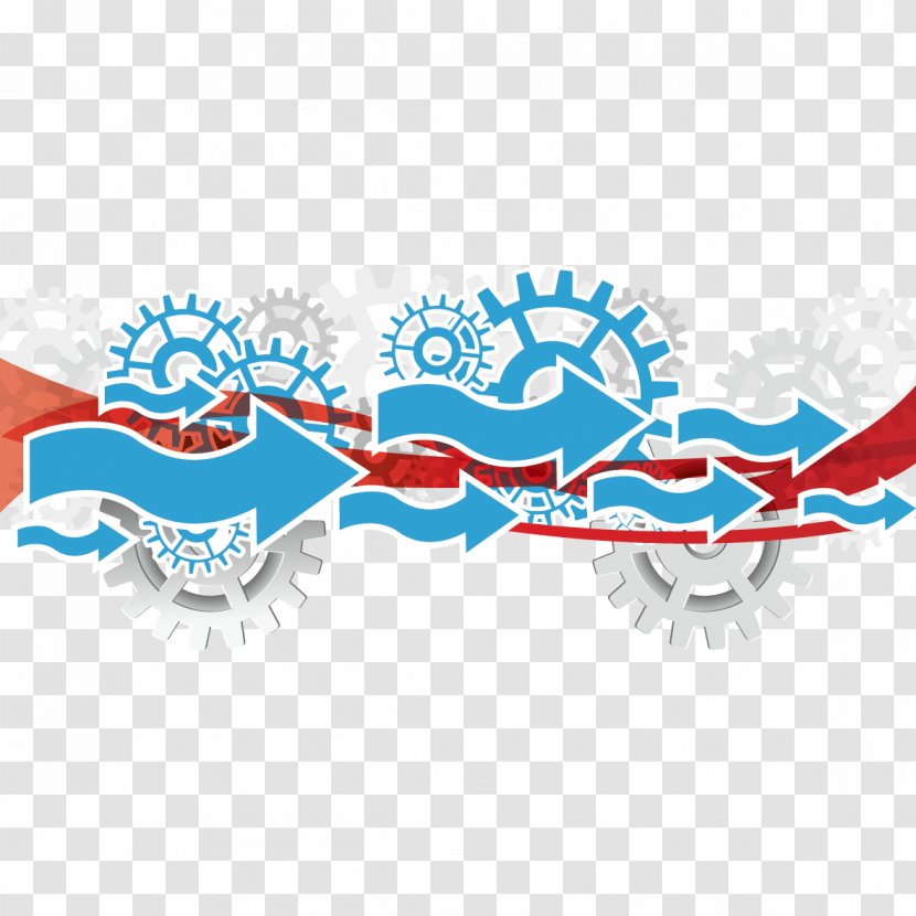 Gear Arrow Euclidean Vector Computer File - Text - Gears And Transparent PNG