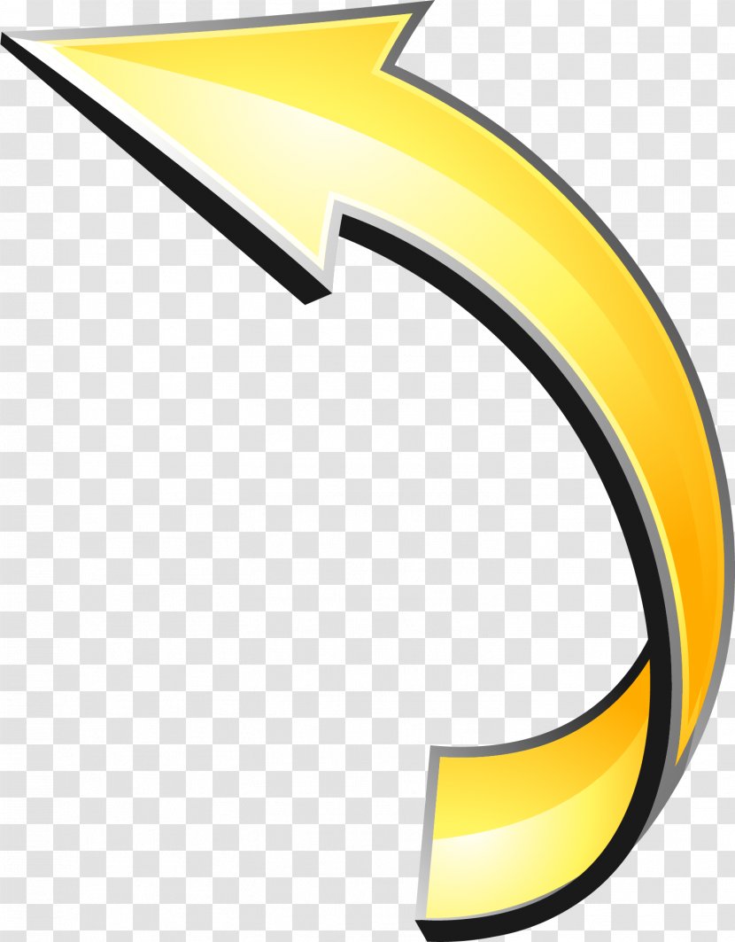 Yellow Arrow Clip Art - Symbol - Small Clean Transparent PNG