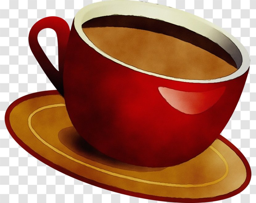 Watercolor Cartoon - Coffee - Plate Earthenware Transparent PNG