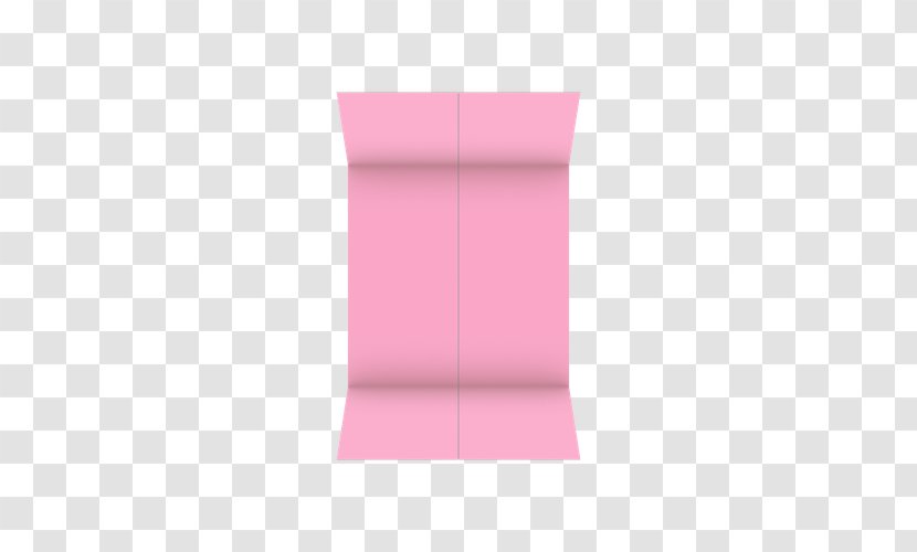 Paper Origami 3-fold Rectangle - Pink - A Straw Shows Which Way The Wind Blows Transparent PNG