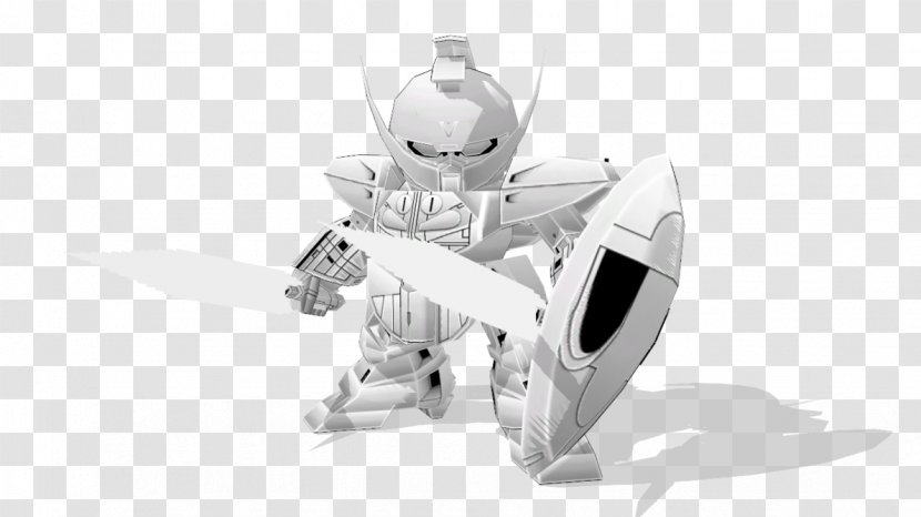 Robot Figurine Character - Black And White Transparent PNG