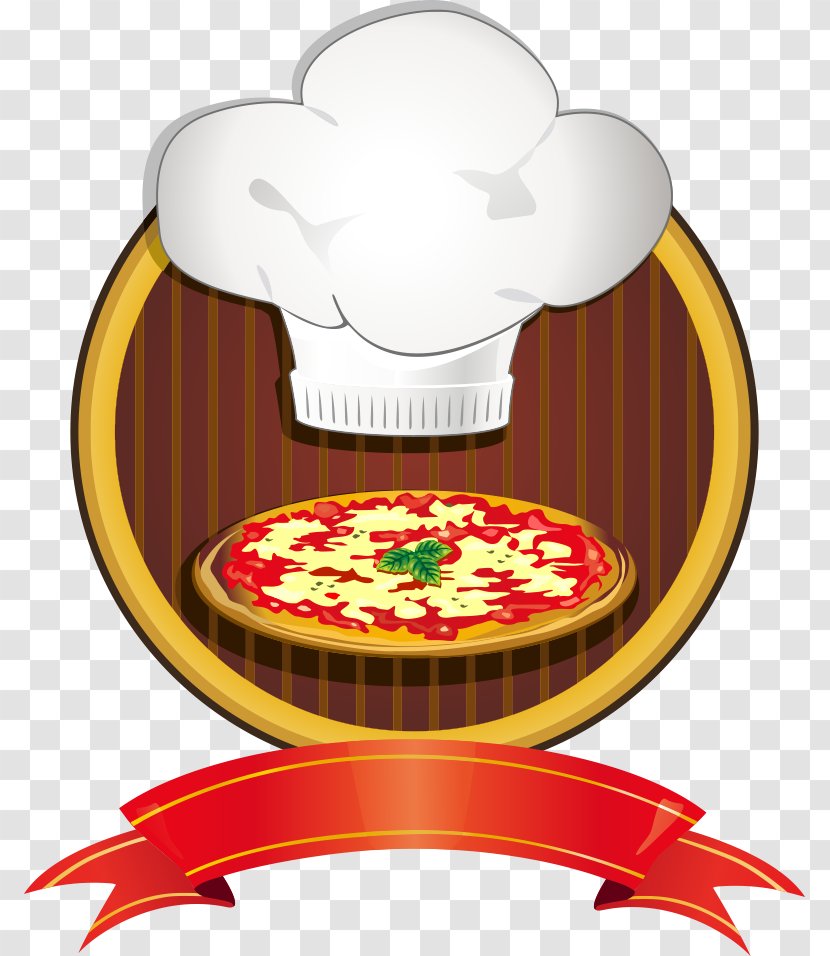 Pizza Italian Cuisine Fast Food Chef Cook - Restaurant - Vector And Chef's Hat Transparent PNG