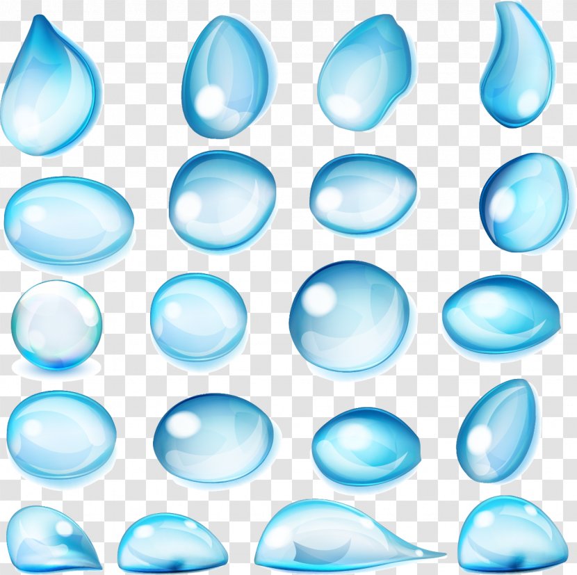 Drop Euclidean Vector - Aqua - Blue Drops Transparent PNG