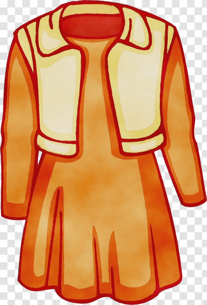 Orange - Yellow - Sleeve Outerwear Transparent PNG