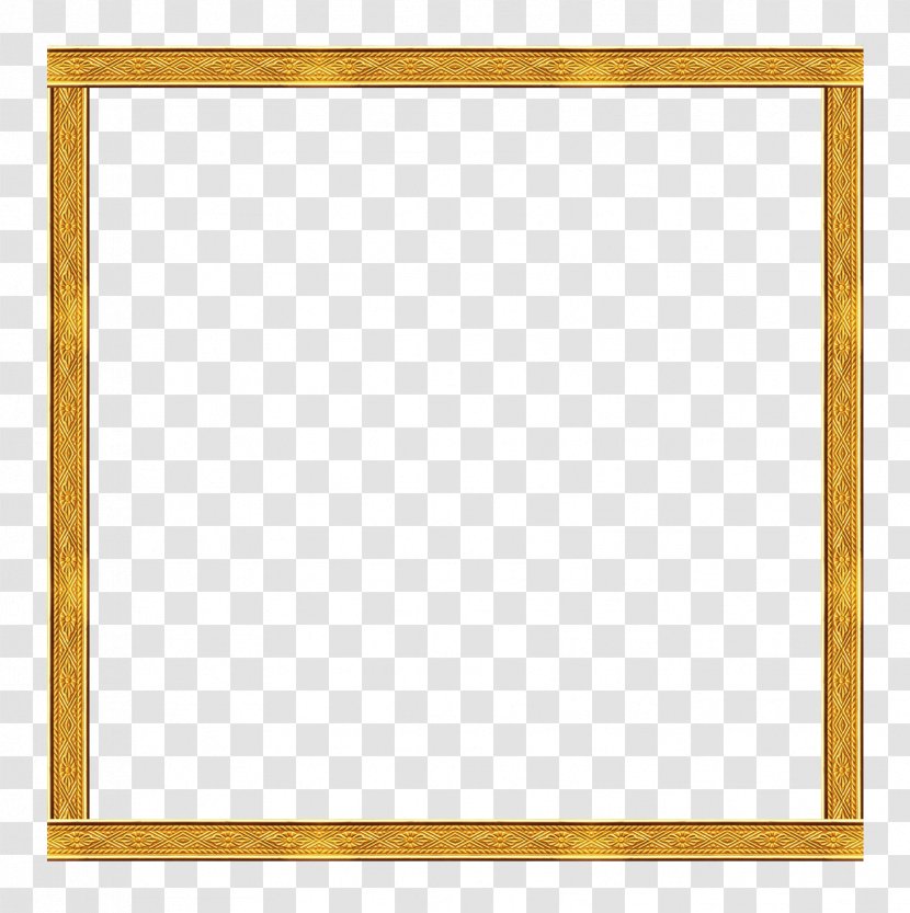 Picture Frame Yellow Download - Gold Transparent PNG